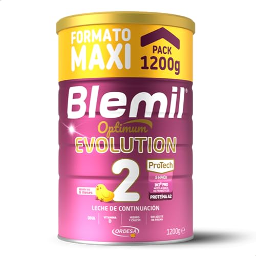 Blemil 2 Optimum Evolution | 1200 g | leite de continuação em pó para bebé a partir dos 6 meses - formato de poupança