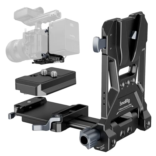 SMALLRIG V-Mount Battery Plate, para Arca-Swiss, placa de montagem de bateria V-Lock compacta e dobrável em forma de L para câmera DSLR, para NEEWER V Mount Battery PS099E- 4064B