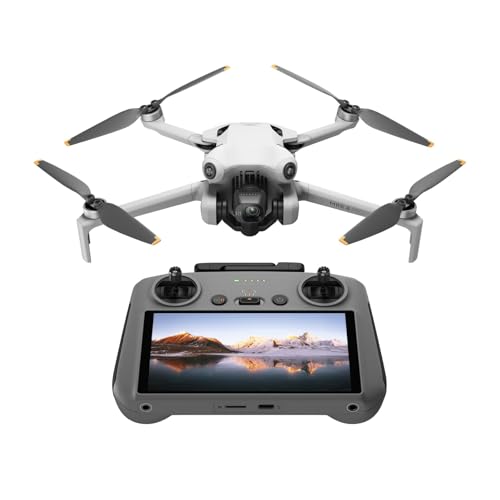DJI Mini 4 Pro (DJI RC 2), drone mini dobrável com câmara de vídeo 4K para adultos, menos de 249 g, 34 min de tempo de voo, transmissão de vídeo a 20 km, deteção com visão omnidirecional