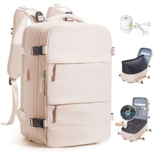 SZLX Mochila de viagem para mulher, mochila a vácuo, bagagem de mão 40 x 30 x 20 Ryanair Easyjet, mochila de transporte impermeável para desporto ao ar livre, malas de viagem para computador portátil