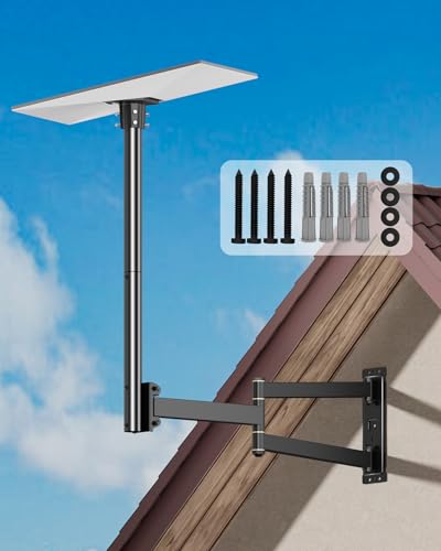 WHYFONE Starlink - Suporte de parede longo V3 ajustável de 360°, suporte de parede longo pivotante resistente, kit de montagem de poste Starlink Gen3 com adaptador de tubo Gen 3 para kit de internet