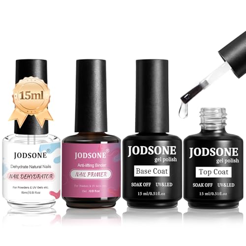 JODSONE 15 ml Desidratador de unhas primeira base e top coat semipermanente superfície brilhante secagem rápida duradoura em casa DIY Nail Salon Gift keep Nail Art Design longa duração