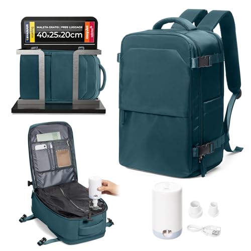 kibachev Leve mochila viagem cabine avião 40 x 30 x 20 Ryanair Wizzair mochila a vácuo mala bagagem de mão 40 x 20 x 25 mala de viagem homem mulher malas de viagem cabine mochila portátil 14 polegadas