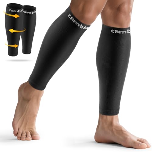CAMBIVO Meias de compressão para mulher e homem, 2 pares, meias de compressão, chinelos de compressão para desporto, corrida, futebol, ciclismo, varizes, circulação pernas