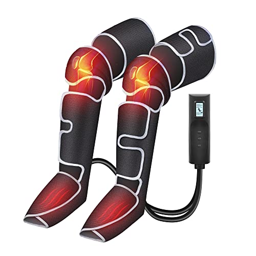 COMFIER Massajador de pernas compressão para massagem e relaxamento muscular, massajador de pés e pernas com calor, ideal para panturrilhas, coxas e pés, presentes para mulheres / homens