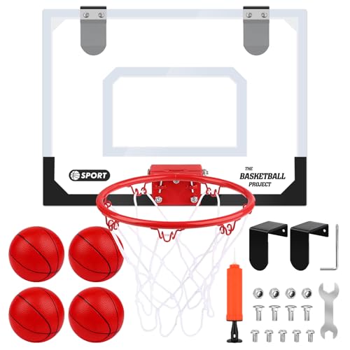 Dreamon - Mini cesta de basquetebol infantil interior, cesta de basquetebol de parede, escritório, sala de acessórios, brinquedos desportivos para menino