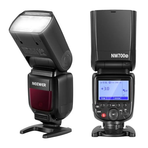 NEEWER NW700-N Flash GN60 TTL Speedlite compatível com Nikon DSLR câmaras, 1/8000s de alta velocidade Sync Speedlight, saída 1/1-1/256, função TCM, 230 flash de potência total, 0,1-222 .7s Reino
