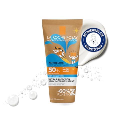 La Roche Posay Protetor solar para pele molhada, tubo de cartão, proteção de proteção SPF50+ contra raios UVA, UVB, infravermelhos - A e contaminação, adequado para peles sensíveis e reativas,