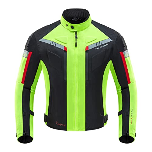 Zyxformis Casaco de mota impermeável, casacos de motocicleta à prova de vento equipamento de proteção de corpo inteiro cego outono verão inverno para homens