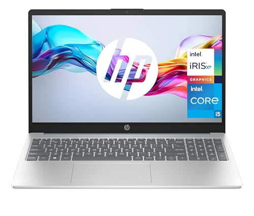 HP 15-fd0188ns Computador portátil FHD de 15,6" (Intel Core i5-1334U, 16 GB RAM, 512 GB SSD, Intel Iris Xe Graphics, sem sistema operativo) prateado, teclado QWERTY espanhol