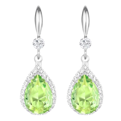 Linawe Brincos suspensos para mulher, brincos pendentes, jóias de ouro, prata e ouro rosa, brincos pendentes de cristal com diamantes, jóias de moda para casamentos