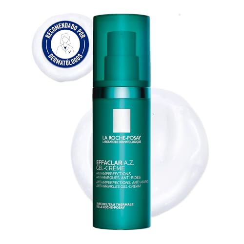 La Roche-Posay Effaclar A.Z., gel creme anti-imperfeições e anti-rugas, hidratante diário, com ácido azelaico, ácido salicílico e ácido hialurónico, 40 ml