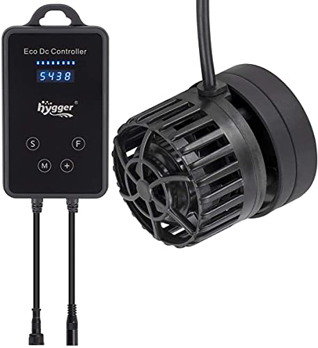 hygger Mini bomba de ondas, bomba magnética DC com controlador LED, bomba de ondas, bomba de circulação de água 6000 L/H, bomba de fluxo para aquário Wavemaker, bomba de fluxo, para água doce e