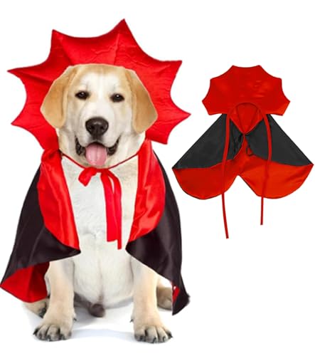 Capa de disfarce de Halloween para cão gato, disfarces de Halloween, capa de vampiro para animais de estimação, capa de vampiro com asas de morcego de melão, disfarces de cosplay para animais de