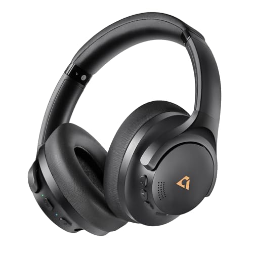 1Mii Y8 Auriculares Bluetooth sem fios com redução de ruído ativo híbrido, áudio Hi-Res LDAC, Over-Ear, graves profundos, 75 horas de automonomia, confortáveis e dobráveis - preto