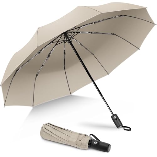 ZOMAKE Paraguas Plegable Antiviento,Pequeño Paragua Protección Solar UV para Mujer Hombre,Mini Umbrella con Apertura y Cierre Automático,Resistente al Viento de Secado Rápido