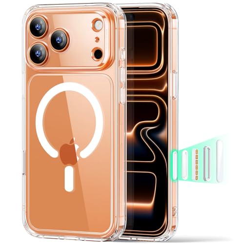 ESR Capa para iPhone 17 Pro, controlo da câmara, compatível com MagSafe, proteção militar à prova de impactos, cantos Air Guard, capa híbrida clássica (HaloLock), transparente