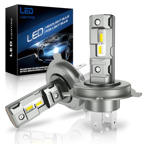 SHINYY Lâmpada H4 LED farol dianteiro para carro e moto, 2025 novo 12 V-36 V 20000LM 6500K luz branca alta potente lâmpada LED H4 HB2 9003 Canbus anti-erro para luz de cruzamento e estrada, pack De 2