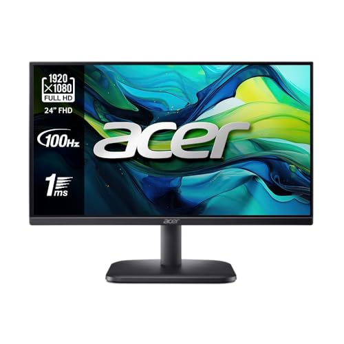 acer EK241Y G Monitor de 23,8 polegadas (ecrã de 60 cm), Full HD, IPS, 120 Hz HDMI, 75 Hz VGA, 4 ms (GTG), HDMI 1,4, VGA, AdaptiveSync