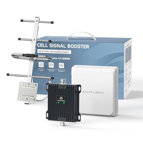 ANNTLENT Amplificador de cobertura móvel em banda 20/8 (800/900 Mhz) 4G LTE 3G 2G gsm repetidor para casa escritório campo, repetidor de sinal celular antena compatível com todos os operadores