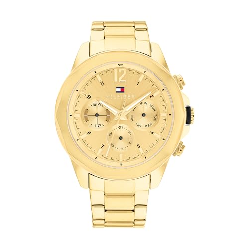 Tommy Hilfiger Reloj Analógico Multifunción de Cuarzo para Hombre con Correa de Acero Inoxidable, de Silicona o de Cuero