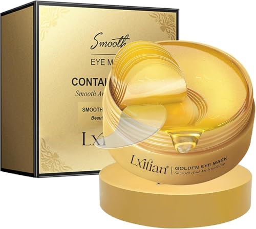 Patches olhos malas e olheiras, remendos de orelhas e malas 24 K de ouro, hidratante contorno de olhos anti-rugas adesivo adesivos colágeno para rugas, sacos para os olhos e inchaço, anti-olheiras,