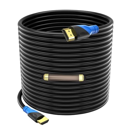Rommisie Cabo HDMI 4K/60HZ 25M (HDMI 2.0,18 Gbps) conectores banhados a ouro de ultra alta velocidade, retorno de áudio Ethernet, vídeo 4K, FullHD1080p 3D compatível com Playstation Arc PC HDTV