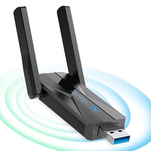 ElecMoga WiFi USB, antena WiFi AC 1300 M adaptador【Dual Band 5 GHz/2,4 GHz USB 3.0 Wi-Fi para PC: para computador portátil tablet, suporta Windows compatível com 11/10/8/7/XP, Mac OS X 10,99 -10.1 5