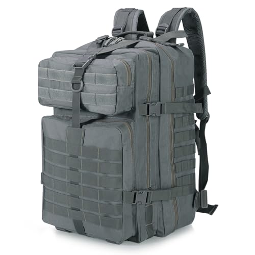 Mochila tática militar 45 l, pacote de assalto molde de grande capacidade impermeável bolsa para exército, mochilas de marcha para emergências de 3 dias caça caminhadas campismo atividade ao ar livre