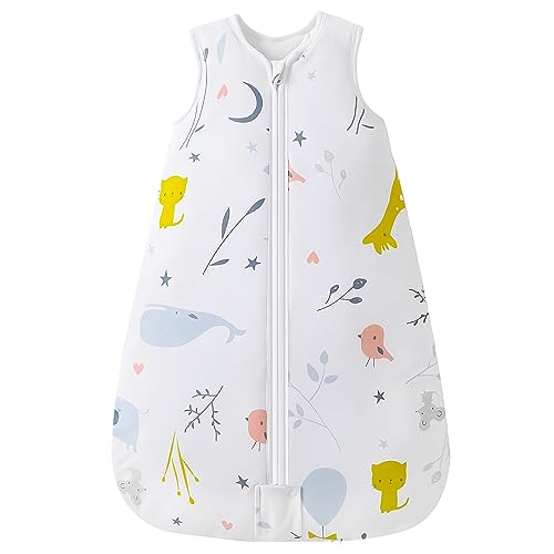 Mosebears Saco de dormir para bebé de inverno, 2,5 TOG, 100% algodão para tamanhos diferentes, desde o nascimento até aos 24 meses de idade para crianças (animal, 18-24 meses)