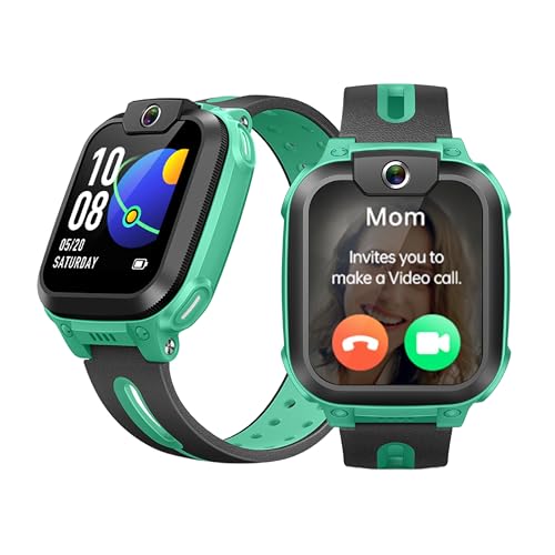 imoo Z1 Relógio inteligente para crianças, GPS e chamadas de vídeo, Smartwatch crianças com longa duração chamadas, relógio GPS com localização em tempo real e resistente à água IPX8 (verde)