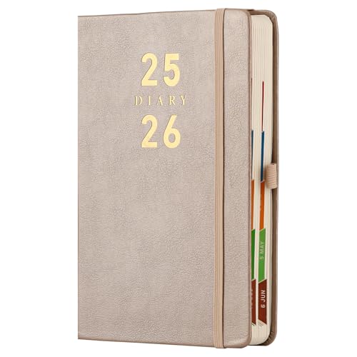 Mljtoyo Agenda 2025, A5, agenda diária 2025, página por dia, capa dura, suporte para caneta