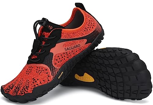 SAGUARO Barefoot Sapatilhas minimalistas confortáveis sapatilhas de Trail Running para meninos e meninas, Gr.24-36