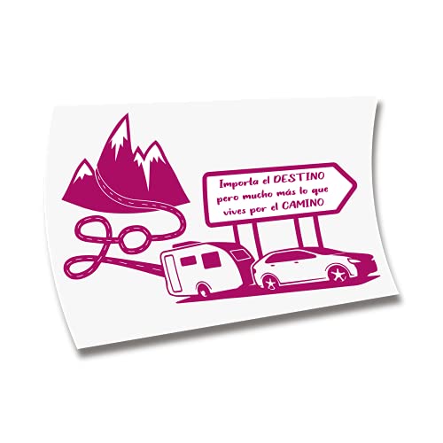 Autocolante Caravana VINILOS AUTOCARAVANAS Caminho Sticker Vinyl (rosa, 180 x 116,2 cm)