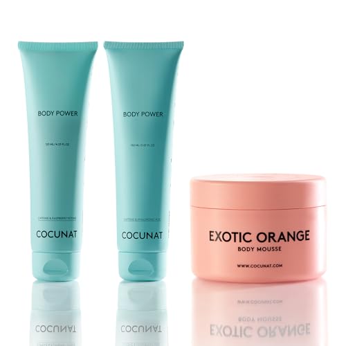 COCUNAT - Body Power Exotic Orange - Redutor anticelulite potente - Mousse corporal reafirmante - combate celulite - absorção rápida