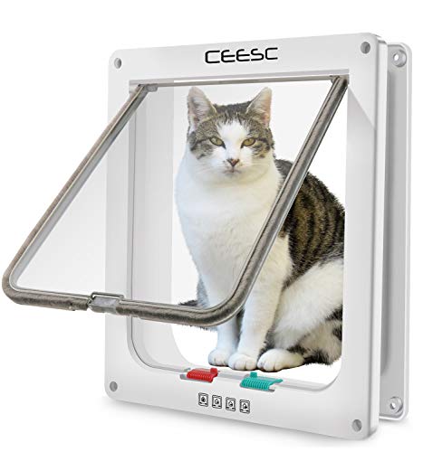 CEESC - Estrada grande (28 x 24,9 cm), fecho de 4 vias para gatos e cães pequenos de circunferência <63 cm, fácil de instalar e usar
