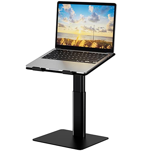 BESIGN LSX6 Suporte portáteis, suporte de alumínio ergonómico ajustável para portáteis, compatível com portátil de 10 - 14 polegadas, preto