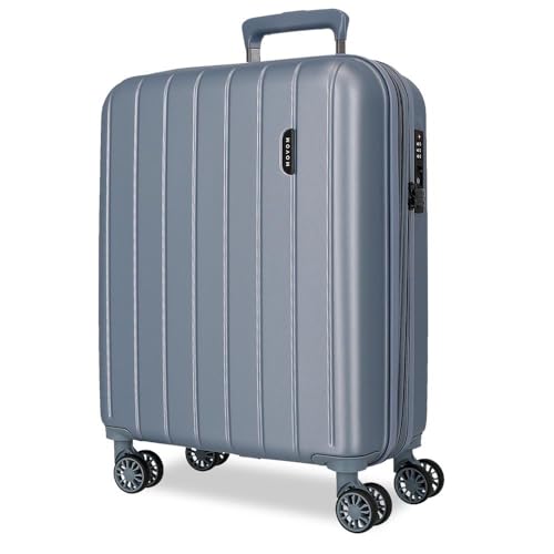 MOVOM Wood, mala de cabine, bagagem, interior com dois compartimentos, fabricado em ABS material resistente e leve, 4 rodas giratórias, fecho de combinação lateral, de Joumma Bags