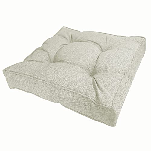 POKAR Almofadas Lounge exterior almofada assento móveis vime, jardim almofada para cadeira capas 50 x 50 x 10 cm, bege