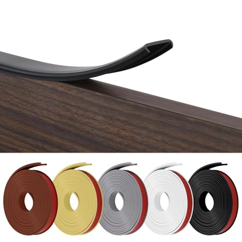 flintronic Forma U fita de madeira cantos, 10 m * 20 mm TPE protetor borda de móveis, cantoneiras coberturas auto-adesiva, proteção para mesas e móveis, portas de automóveis. (Preto)