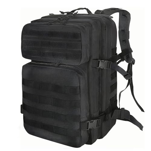 Mochila tática militar 45 l, pacote de assalto molde de grande capacidade impermeável bolsa para exército, mochilas de marcha para emergências de 3 dias caça caminhadas campismo atividade ao ar livre