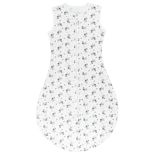 TOGOU2S Saco de dormir para bebé de verão, 0,5 TOG unissexo para crianças de 0 a 6 meses, 100% algodão respirável, 65 cm, padrão de póneis