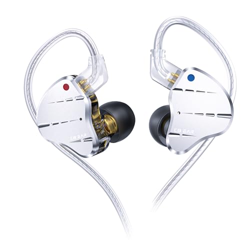 YINYOO KBEAR KS10 IEMS Auriculares com cabo, 1DD 4BA HiFi capacetes In Ear monitor, diafragma de nootubos de carbono composto de 10 mm, 3,5 auriculares profissionais CNC Metal Face para música, Gaming