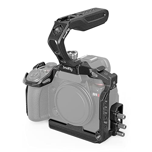 SMALLRIG "Black Mamba"Kit de gaiola Cage para Panasonic LUMIX S5 II / S5 IIX com Top Handle e cabo Clamp HDMI e USB-C - 4024