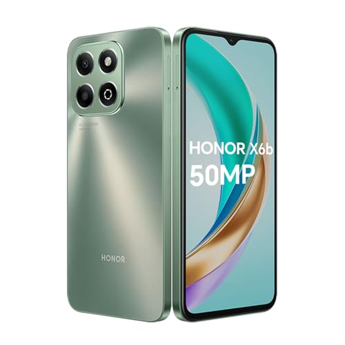 HONOR X6b 4G Smartphone 4GB 128GB, câmara de 50 MP, bateria de 5200 mAh, 6,56" 90Hz TFTLCD, Android 14, Dual Sim, NFC, verde