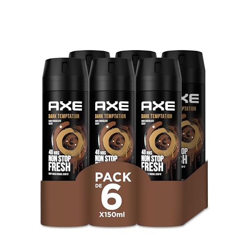 Axe Dark Temptation desodorizante - 150 ml, conjunto de 6, a embalagem pode variar