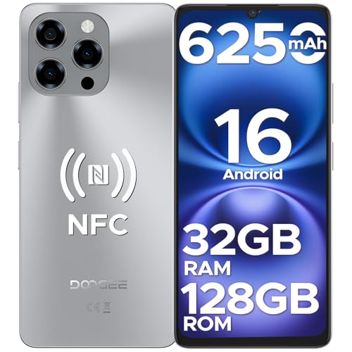 DOOGEE Note 58 telemóvel Android 16, 6250 mAh bateria, T7250 Octa Core, 32 GB + 128 GB Smartphone, 6,75" HD+IPS 90Hz, 16 MP+8 MP, corpo de 8,6 mm telemóvel, Face ID/NFC/OTG/GPS. / Widevine L1/Duplo
