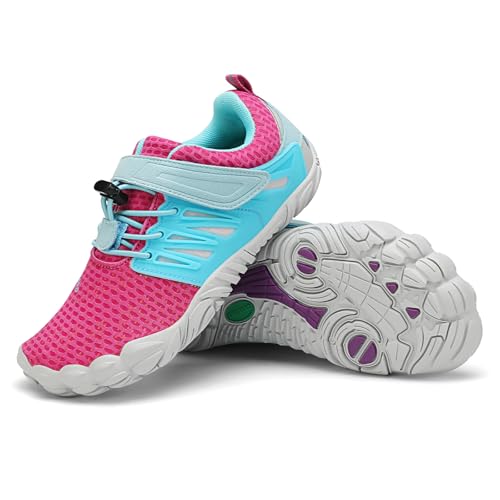 SAGUARO Barefoot Sapatilhas minimalistas confortáveis sapatilhas de Trail Running para meninos e meninas, Gr.24-36