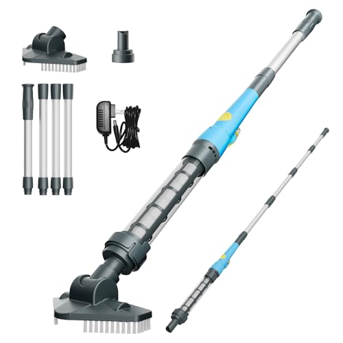 Aspirador de piscina recarregável sem fios 2 em 1, autonomia de até 45 minutos, aspirador prático ideal para banheiras de hidromassagem, spas e piscinas pequenas. Elimina a areia e a sujidade