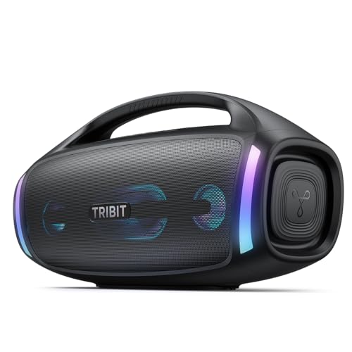 TRIBIT StormBox Blast 2 Altifalante Bluetooth. Altifalante portátil de 200 W com subwoofer, XBass, luzes LED, Bluetooth 5.4, IP67, EQ, 30 horas de reprodução, para festas ao ar livre, jardins e praias